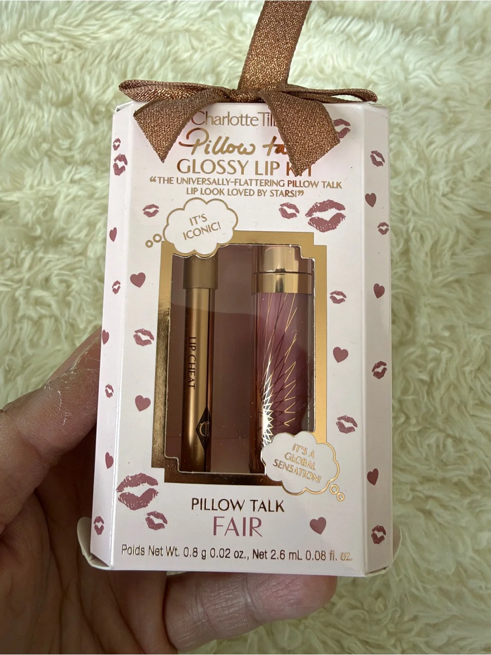 Charlotte Tilbury Pillow Talk Glossy Lip Kit – Fair (Pink Nude)